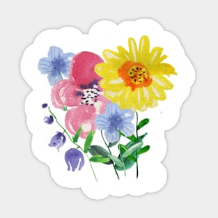 Watercolor flowers Sticker